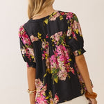 Midnight Bloom Curve Top
