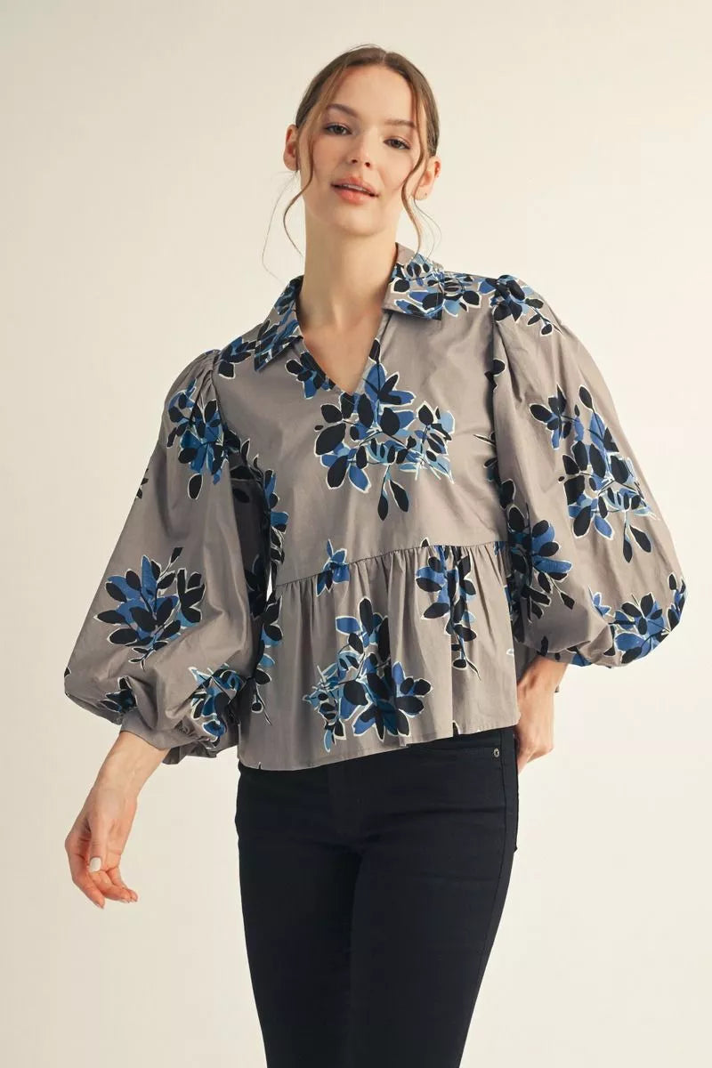 Taupe in Bloom Top