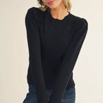 Scalloped In Black Top