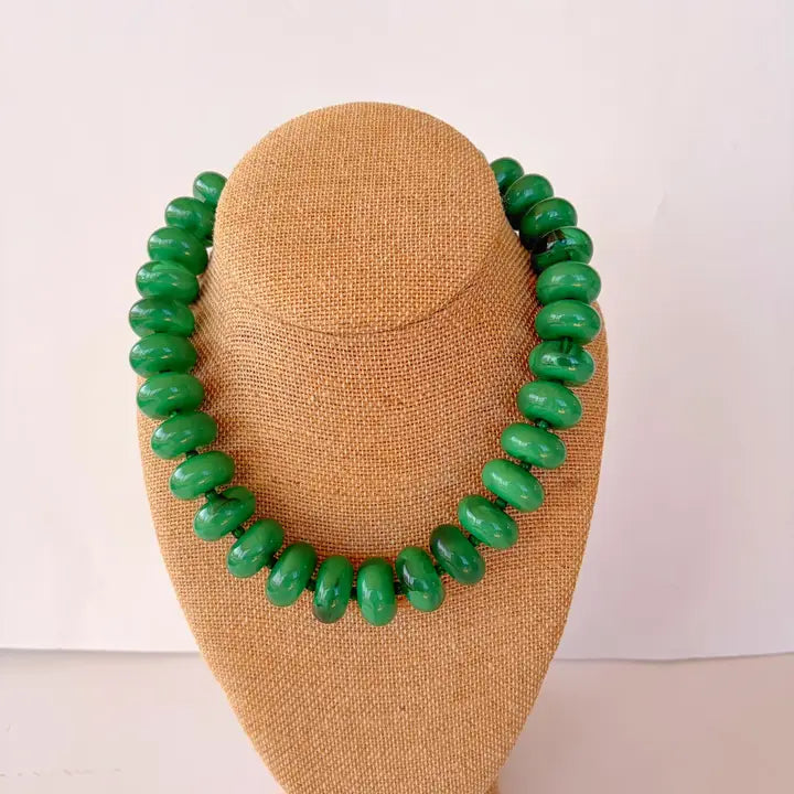 Emerald Green Beaded Necklace