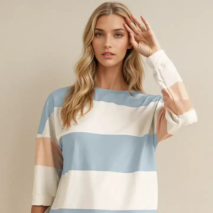 Ashlyn Striped Sweatshirt
