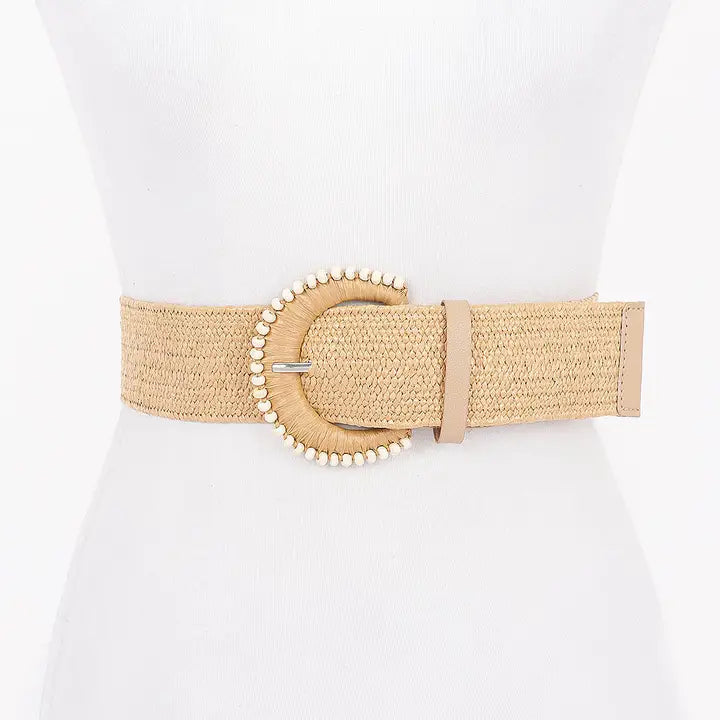 Khaki Buckle Stretch Belt