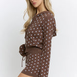 Mocha and Blue Hoodie Set