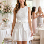 White Petal Lace Dress