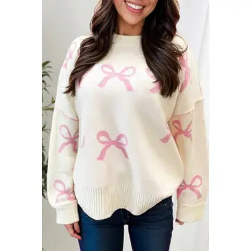 Blushing Bow Sweater