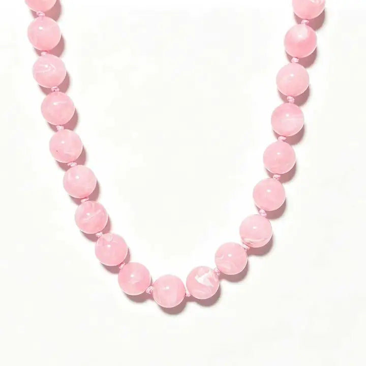 Pink Bead Statement Necklace