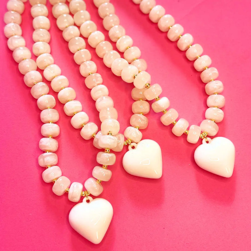 Sheila Ivory Heart Necklace