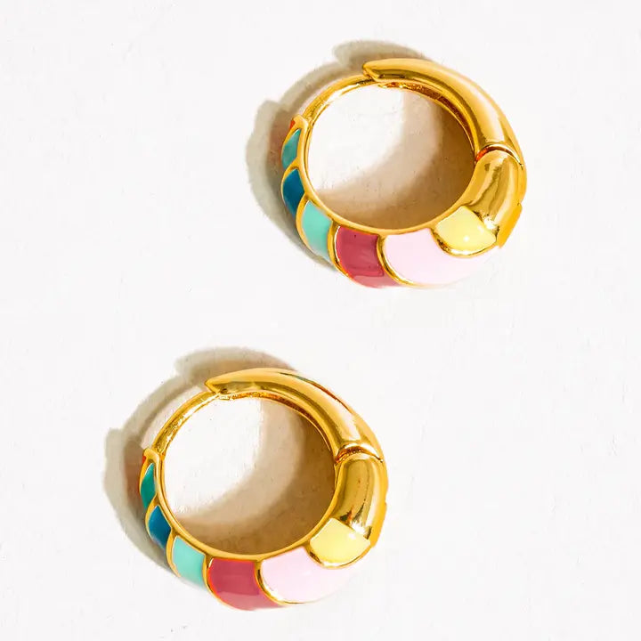 Color Swirl Hoop Earrings