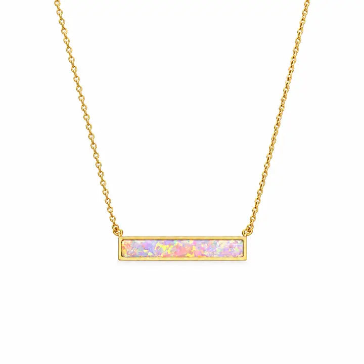 Opal Bar Necklace