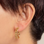 Gold Braided Hoops