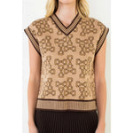 Brown Bow Vest