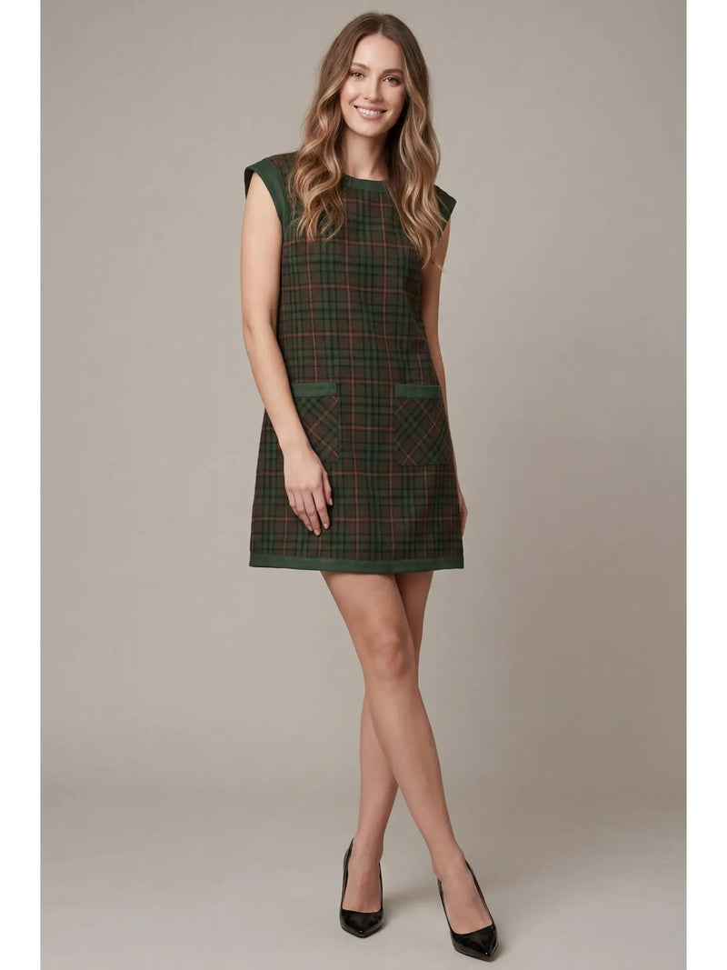Plaid About Olive Mini Dress