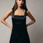 Midnight Satin Mini Dress