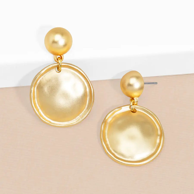 Maren Disc Drop Earrings