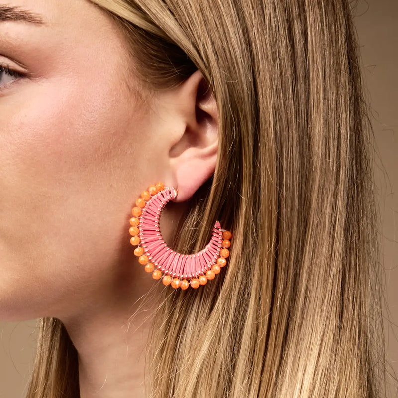 Sunset Sorbet Hoop Earrings