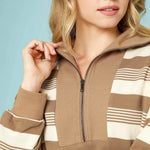 Navy Days Quarter Zip Dress