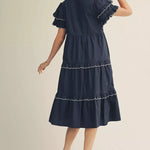Navy Belle Midi Dress
