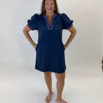 Navy and Noted Dress