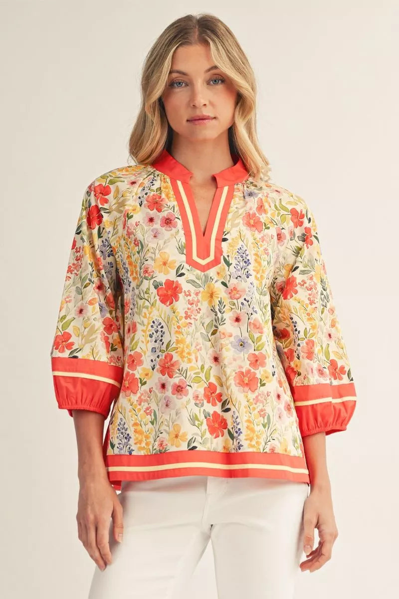 Golden Grove Floral Top
