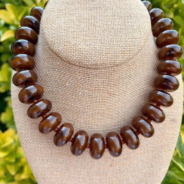 Chocolate Beaded Necklace