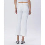 White Flare Cropped Denim