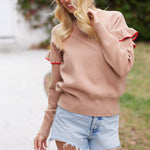 Color Block Sweater Top