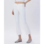 White Flare Cropped Denim