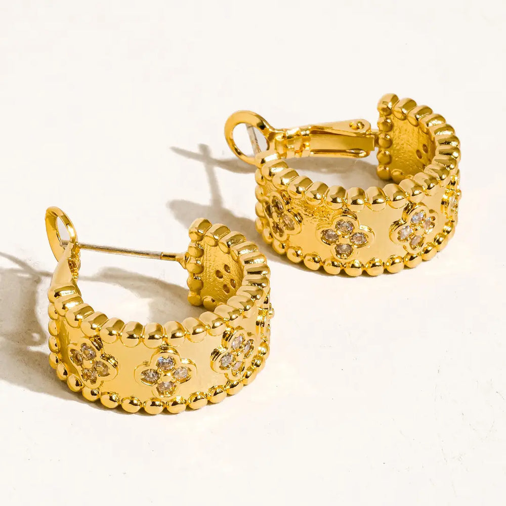 Gold Vintage Floral Hoop