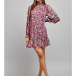 Maroon Pleated Dress