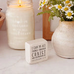 Faithful Words Scripture Stone - Small
