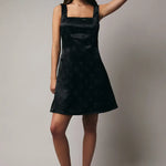 Midnight Satin Mini Dress
