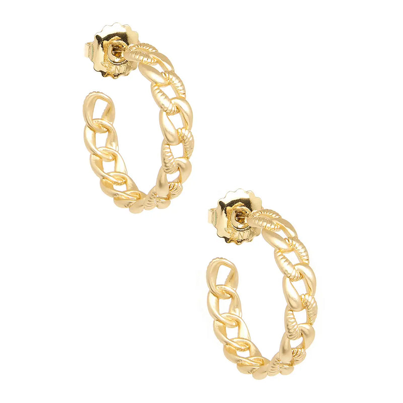 Gold Braided Hoops