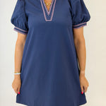 Navy and Noted Dress