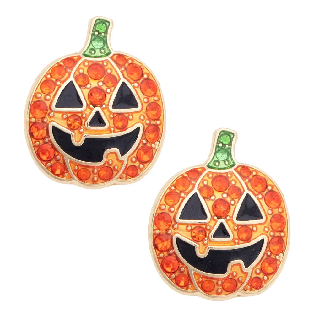 Pumpkin Sparkle Studs