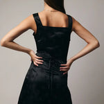 Midnight Satin Mini Dress