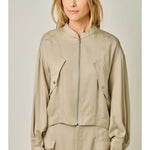 Balloon Sleeve Bomber Jacket