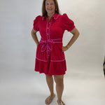 Crimson Scallop Dress