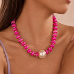 Pearl Pendant Beaded Necklace