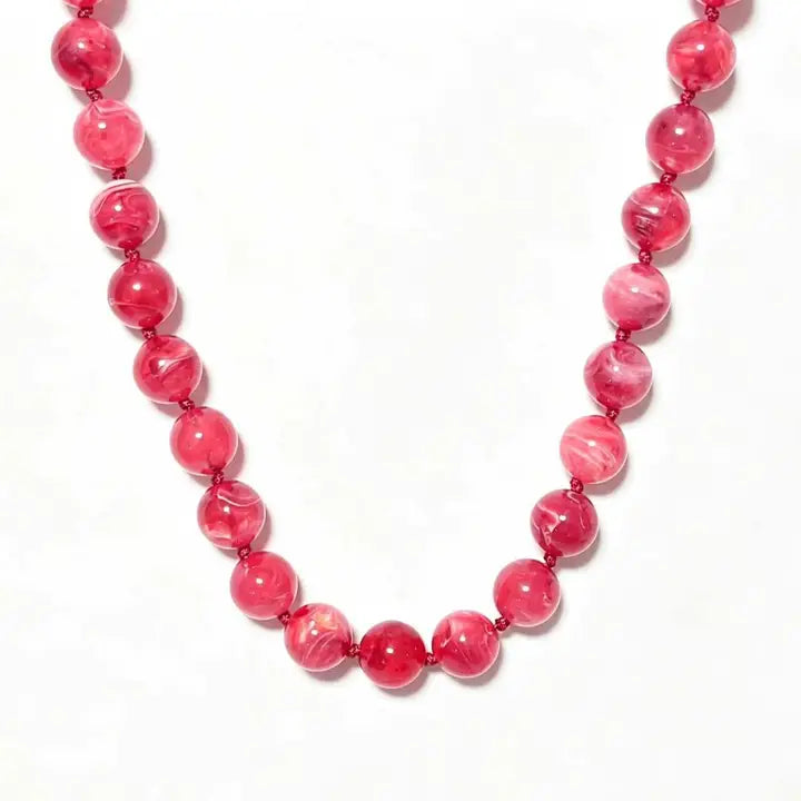 Raspberry Statement Necklace
