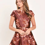 Maroon Meadow Dress