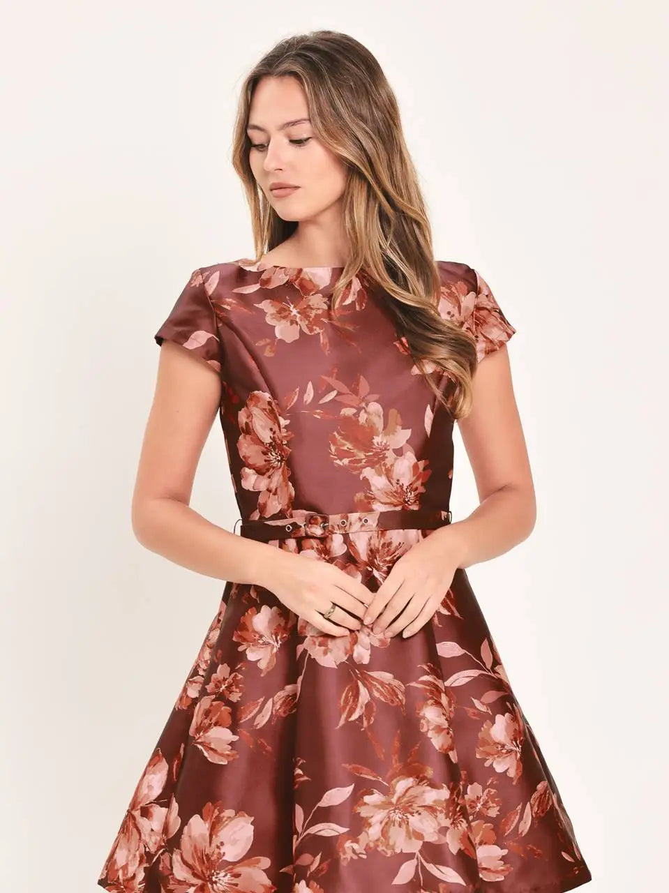 Maroon Meadow Dress