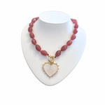 Pearlized Heart Necklace