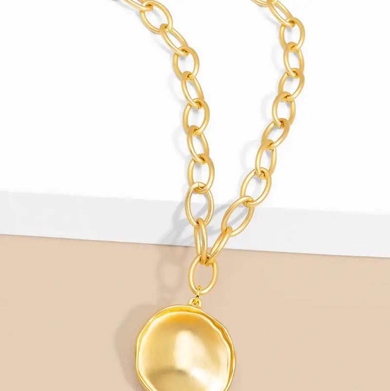 Maren Disc Drop Necklace