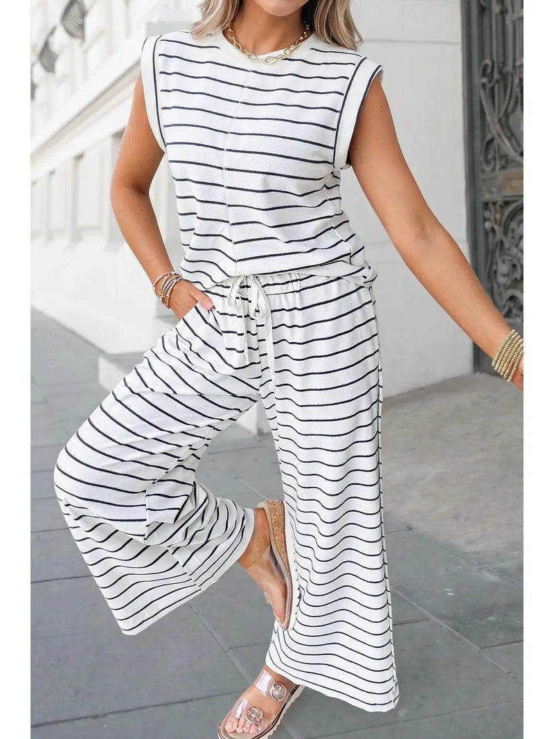 Sweet Stripe Lounge Set (Blue)