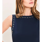 Embellished  In Navy Tank