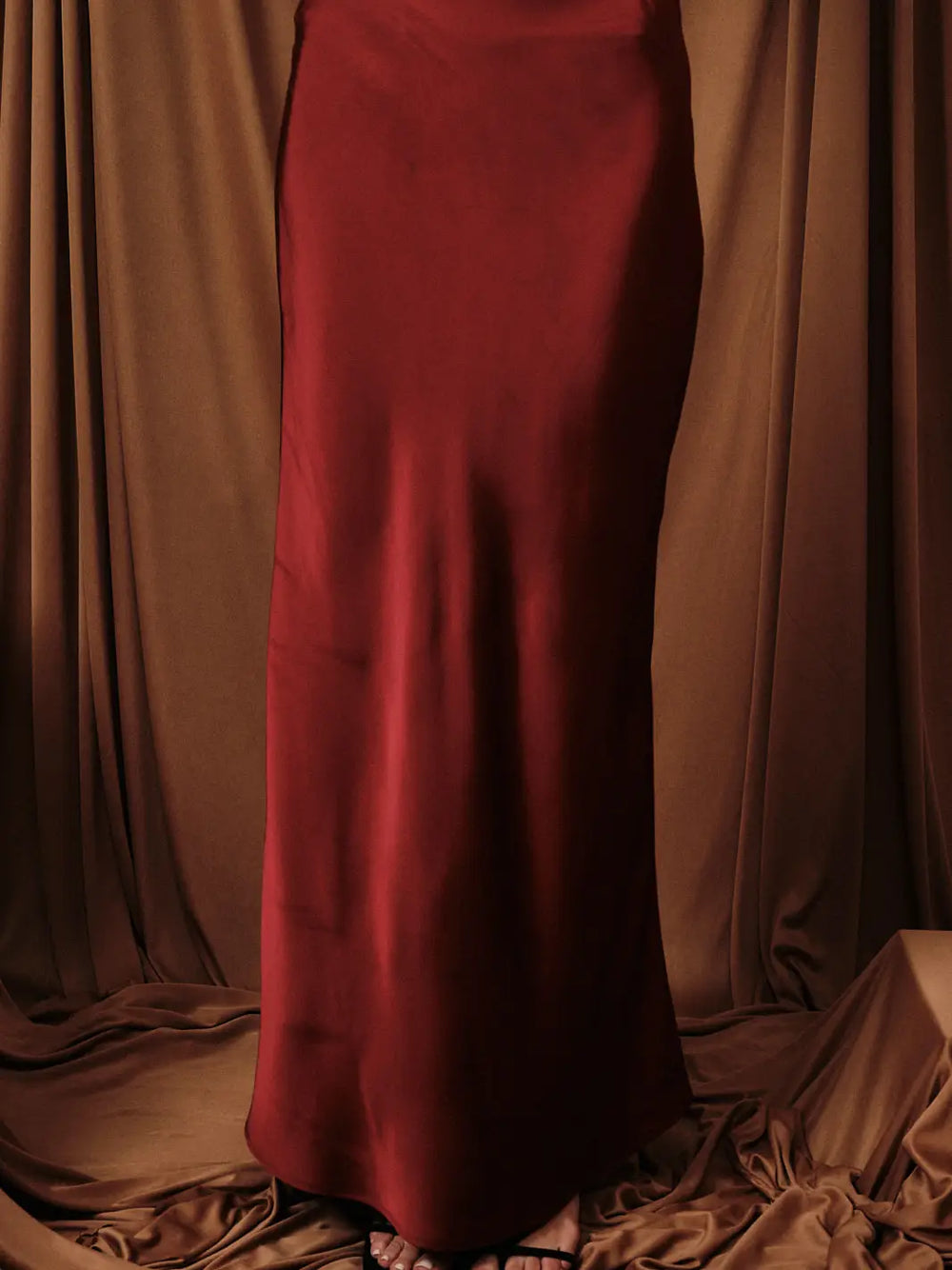 Satin in Motion Midi Skirt