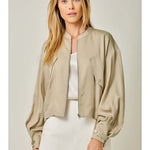 Balloon Sleeve Bomber Jacket