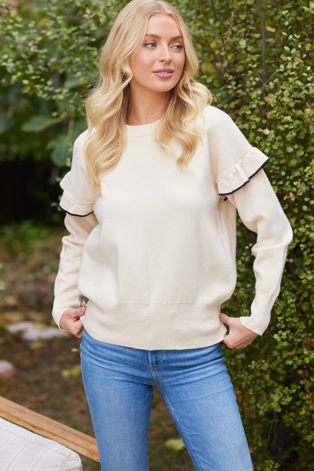 Color Block Sweater Top