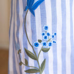 Blue Floral Stripe Shift Dress