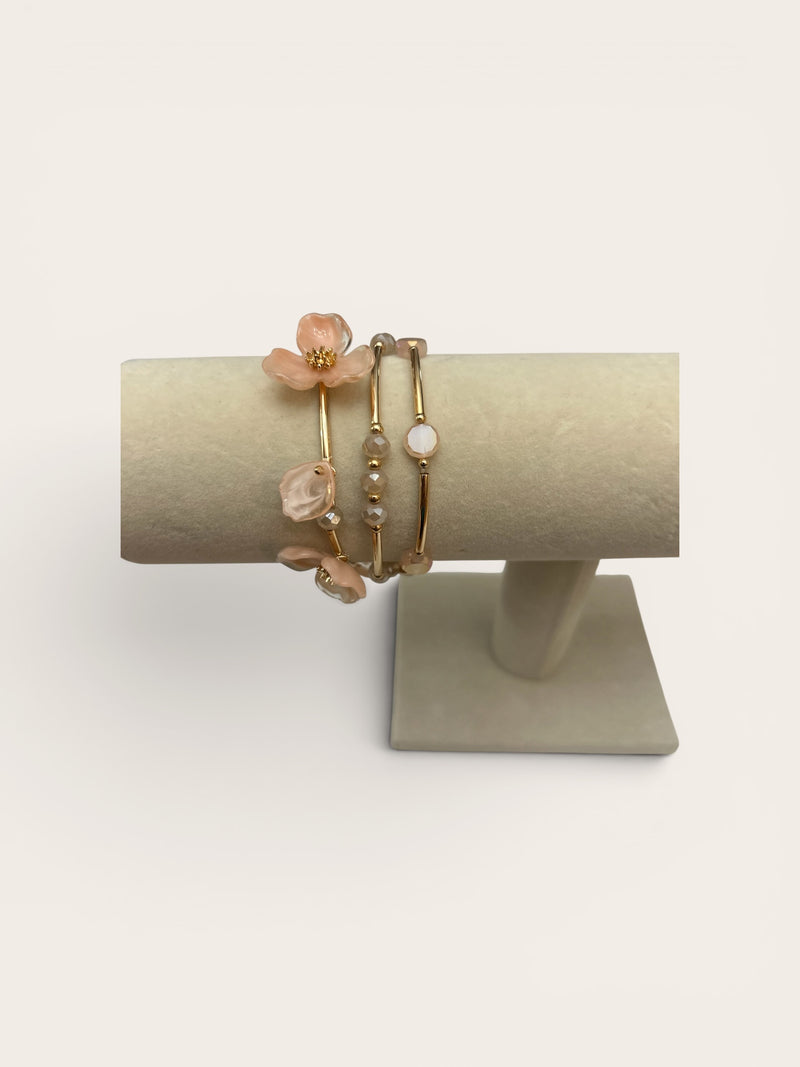 Floral Stretch Bracelet Set